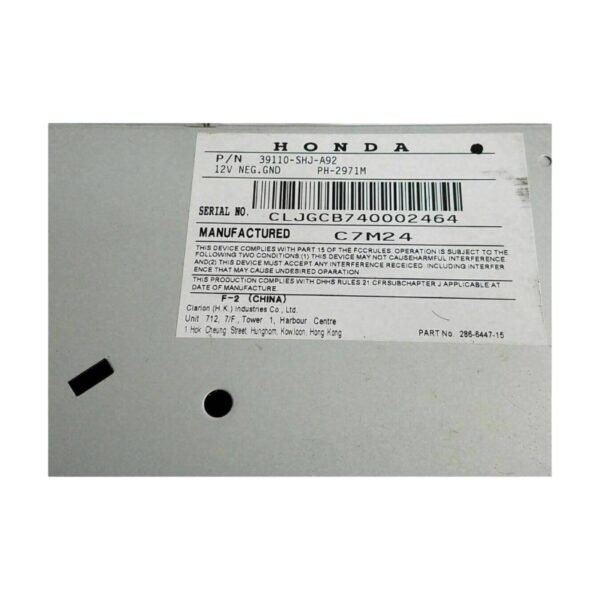 2005-2010 Honda Odyssey Navigation Radio Unit 39810-Shj-A01 - Image 2