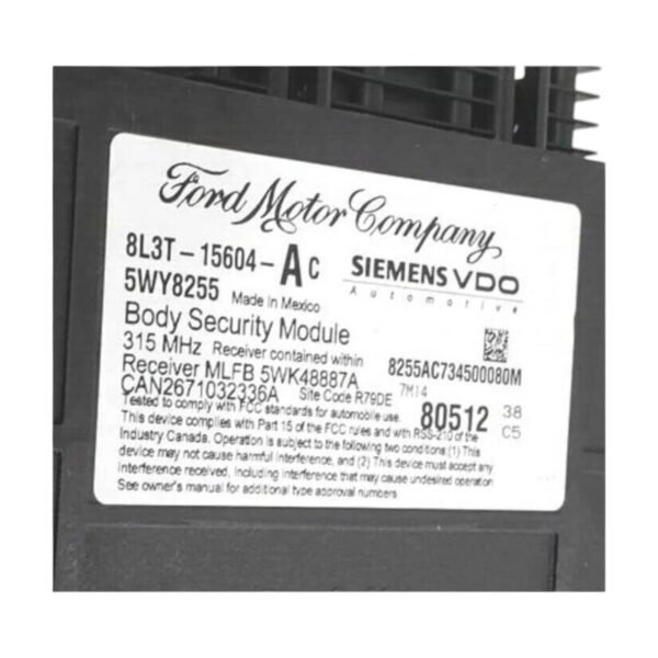 2004-2008 Ford F150 Body Security Module 8L3T-15604 Ac - Image 2