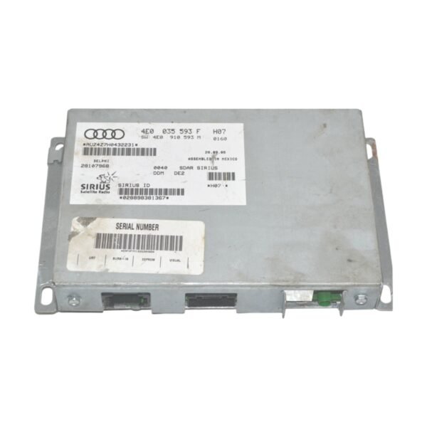 2006-2009 Audi A6 Sirius Satellite Radio Receiver Module 4E0035593F - Image 2