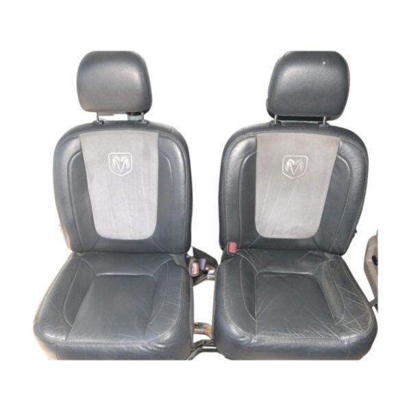 2002-2010 Dodge Ram 1500 - 2500 3500 Interior Leather Power Front Driver Passenger Seats B/G 5080615AB - Image 2