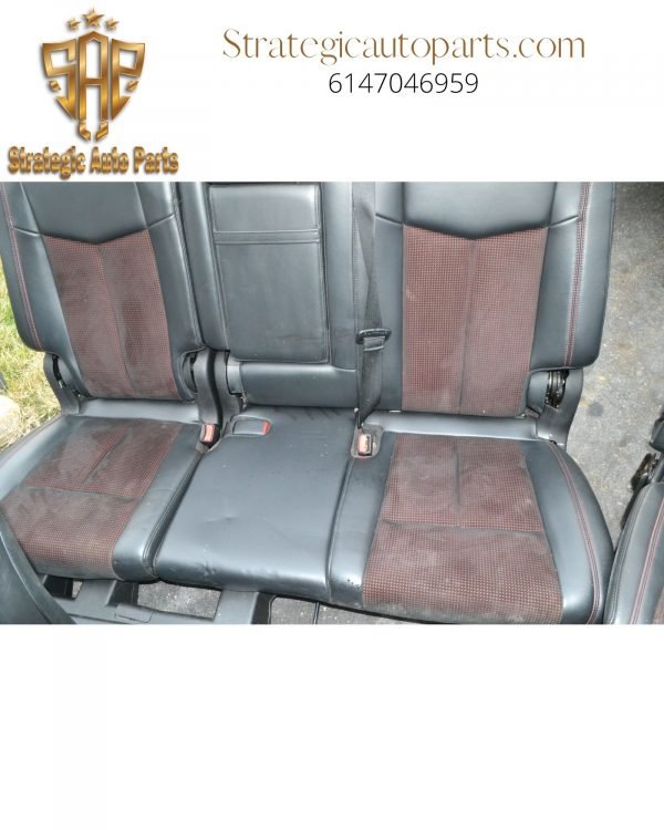 2011-2023 Dodge Durango - Suede R/T Front & Rear Seat Set Red/Black 68175311AC - Image 5
