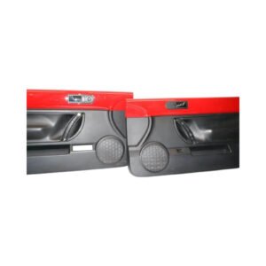 1998-2008 Volkswagen New Beetle Convertible Driver & Passenger Door Panel Set Red/Black Leather 1C0-868-107-B-MBX