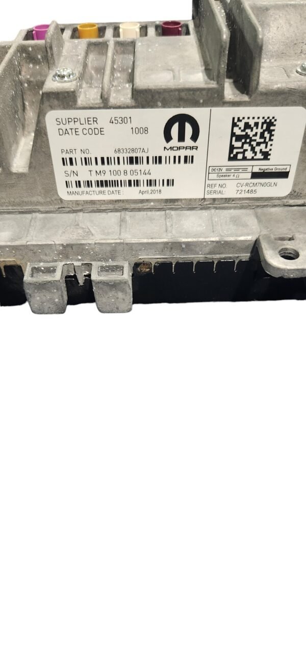 2018-2019 Dodge Charger - 8.4 UCONNECT VP4R Touchscreen Receiver Navigation 68332807AJ - Image 3
